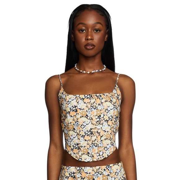 AMONG WILDFLOWERS CORSET TOP - Picture 1 of 8